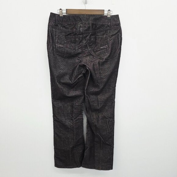 Lane Bryant Womens 14 Brown Corduroy Pants Straight Leg Pockets Retro Y2K Vibe - Picture 4 of 16